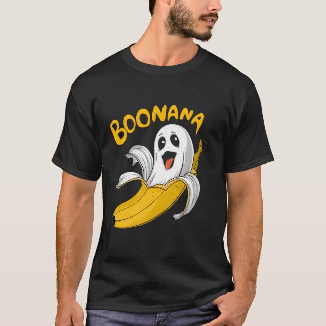 Camiseta Boonana Ghost Banana Costume Men Mulheres Crianças (Frente)