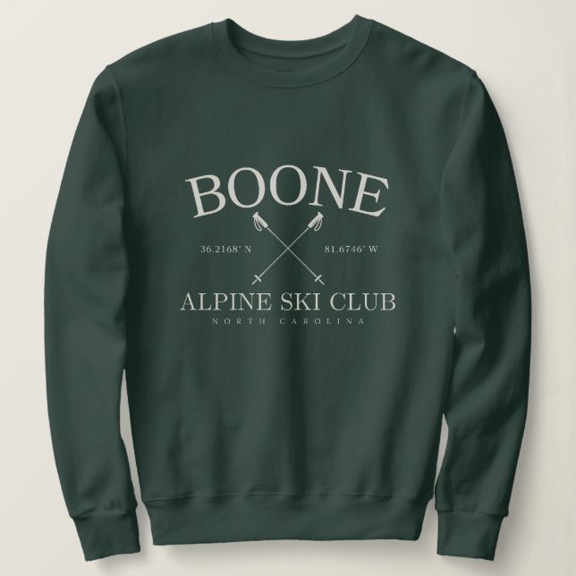 Camiseta Boone Alpin Ski Club Carolina do Norte (Frente do Design)