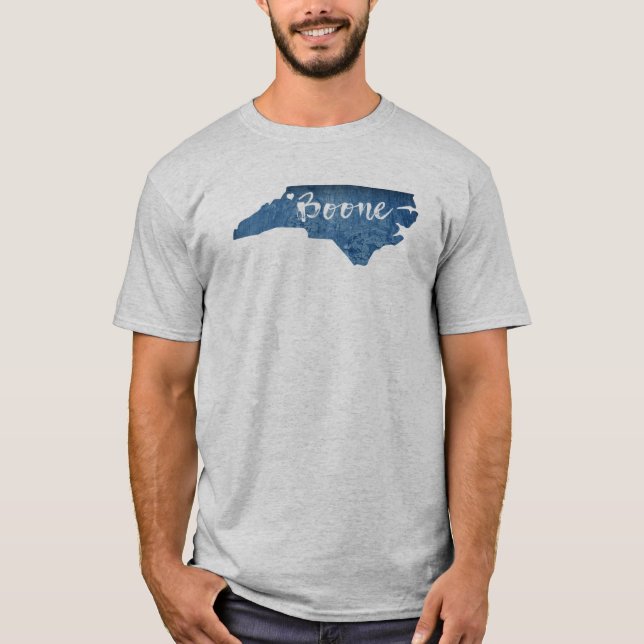 Camiseta Boone North Carolina Wood Grain (Frente)