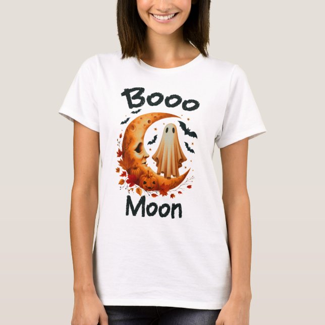 Camiseta Booo Moon Halloween (Frente)