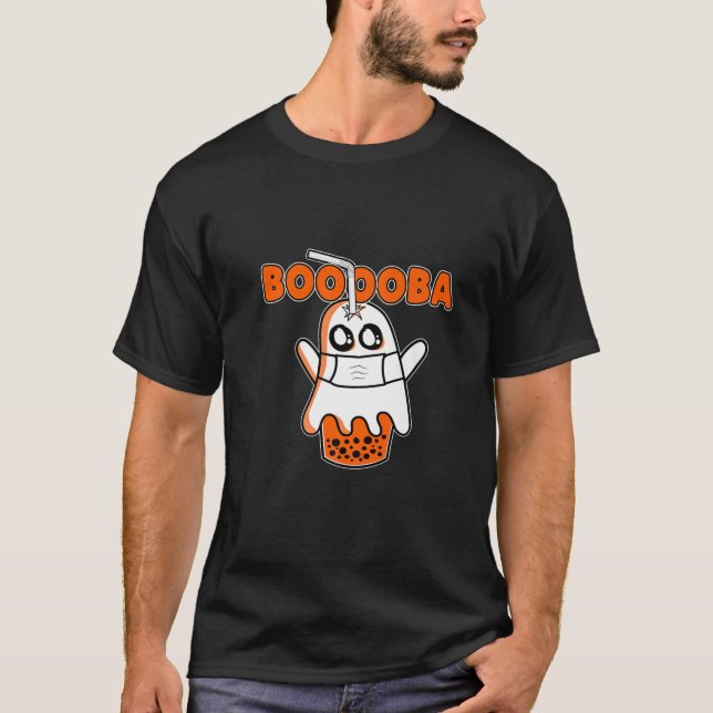 Camiseta Boooba Kawaii Boba Tea Drink Ocultando Dentro A Ha (Frente)