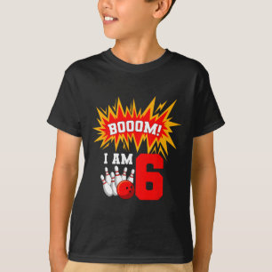 Camiseta Booom! Eu Tenho 6 Anos Festa de Aniversário de Bol
