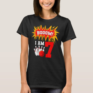 Camiseta Booom I Am 7 Boliche Bowler Bday 7t