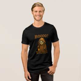 Camiseta Boooo? Cute Ghost in Cloak with Lantern