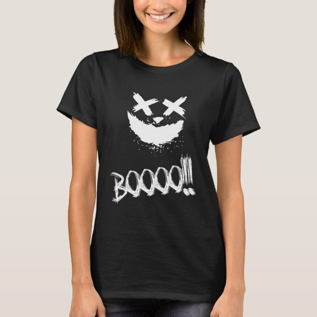 Camiseta BOOOO Scary Pumpkin Face Halloween (Frente)