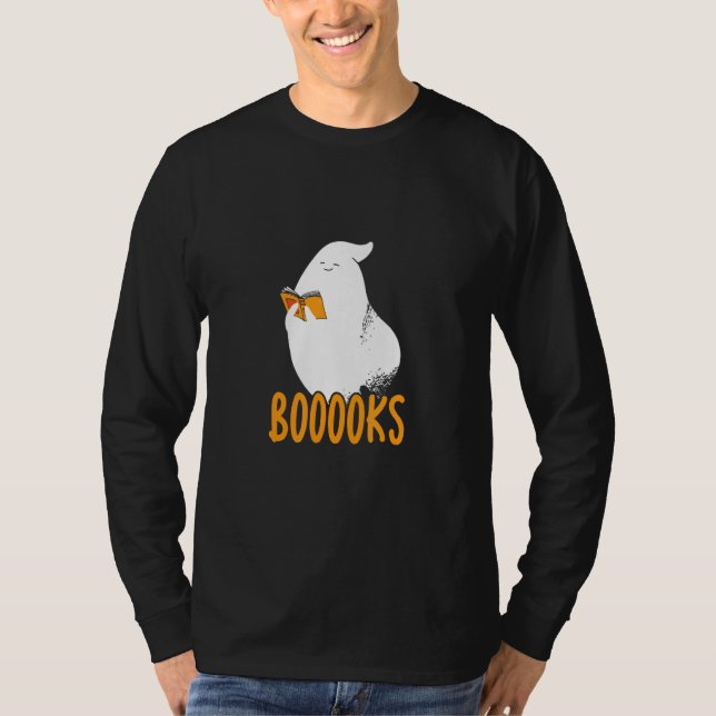 Camiseta Booooks Boo Love Reading  Halloween Hard Working B (Frente)