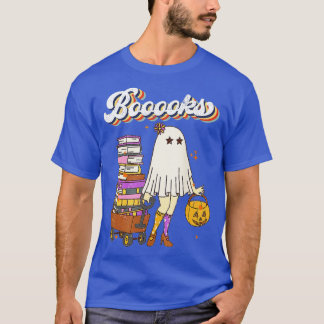 Camiseta Booooks! Cute Ghost Reading Library Books Hallowee