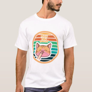 Camiseta Boop O Nariz Gato Meme Pôr do Sol Retrô
