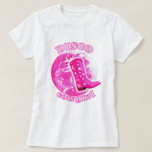 Camiseta Boot de Garota Rosa-Rosa-Bonita