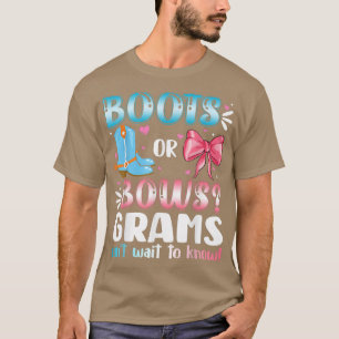 Camiseta Boot Ou Arco Gramas Gênero Revelar Chá de fraldas
