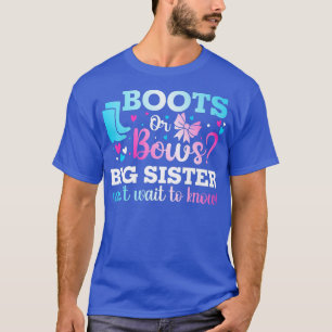 Camiseta Boot ou Arco Grande Irmã Chá de fraldas Revelação