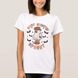 Camiseta Boot Scoot Spookny Engraçado Western Halloween Cow