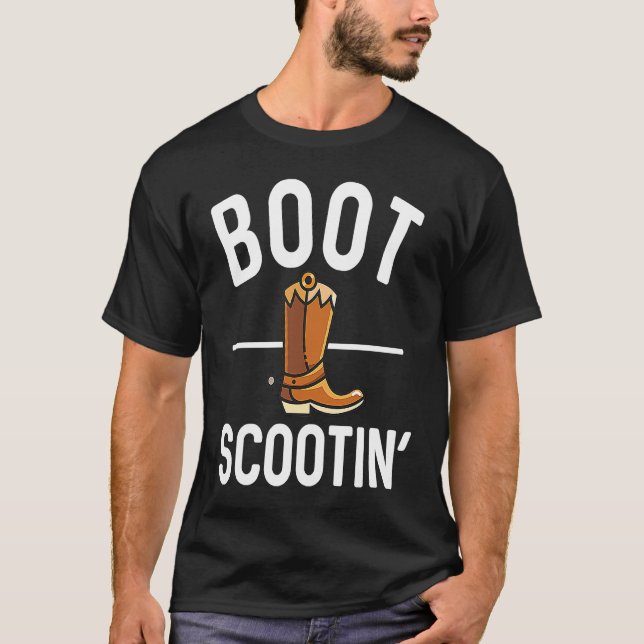 Camiseta Boot Scootin'  Country Music Yeehaw (Frente)