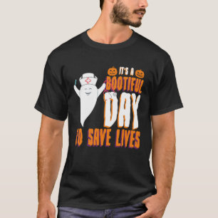 Camiseta Bootiful Day To Saving Lives Halloween Nurse