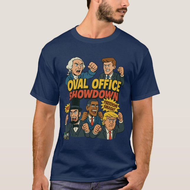 Camiseta Bootleg Cartoon Presidentes (Frente)