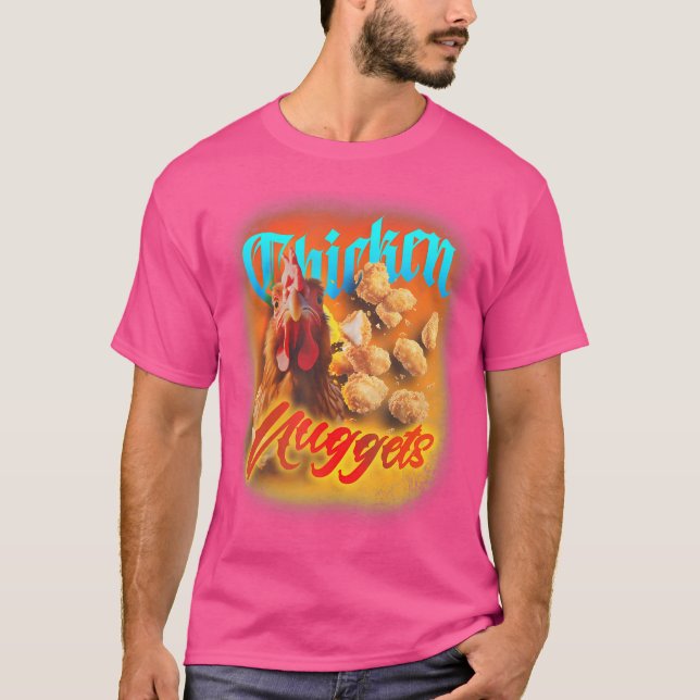 Camiseta Bootleg Chicken Nuggets Engraçado Rap Bootleg 90S (Frente)