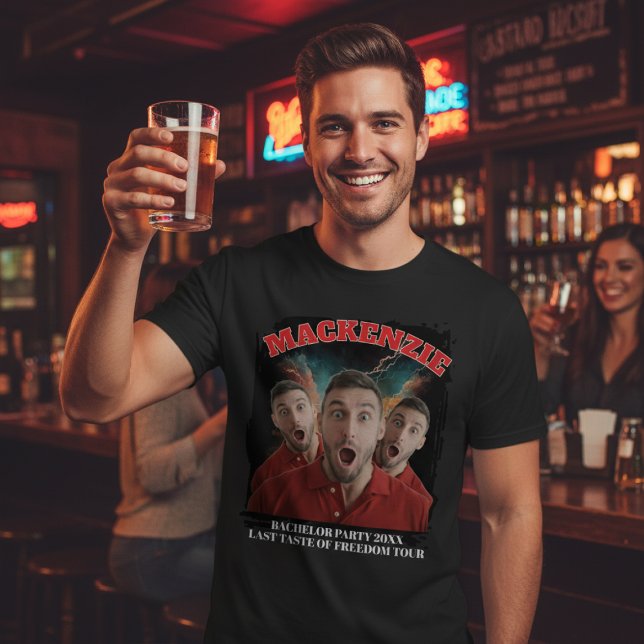 Camiseta Bootleg Concert 3 Photo and Text Personalized Fun (Bootleg Concert 3 Photo and Text Personalized Fun T-Shirt by Ricaso - Read instructions)