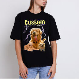 Camiseta Bootleg Personalizado de Cachorro na Moda dos Anos