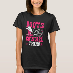 Camiseta Boots and Bling Rodeo Western Country Cowgirl