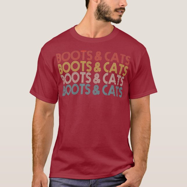 Camiseta Boots and Cats - Engraçado House Techno (Frente)
