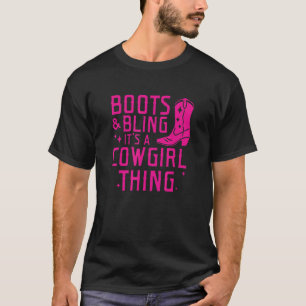 Camiseta Boots & Bling É uma coisa de vaqueira