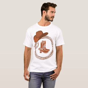 Camiseta Boots Boots do Boho Cowboy Ocidental