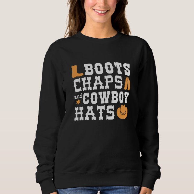 Camiseta Boots Chaps E Chapéus De Cowboy (Frente)