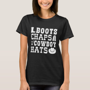 Camiseta Boots Chaps E Chapéus De Cowboy