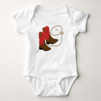 Boots & Lasso Red & Brown Cowboy, Personalizado