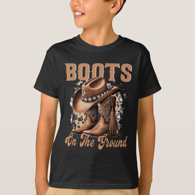 Camiseta Boots On Ground Boot Cowboy Western (Frente)