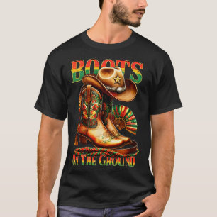 Camiseta Boots On Ground Boot Juneteenésimo Negra Cowgirl
