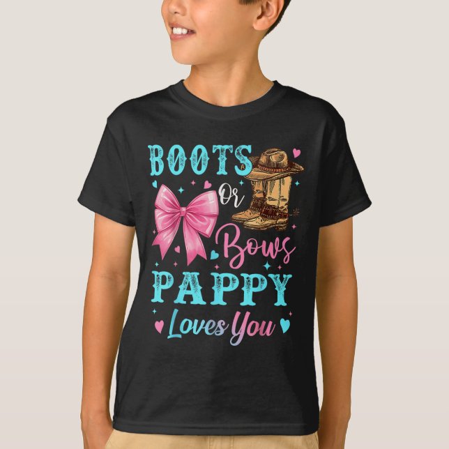 Camiseta Boots Ou Arcos Pappy Te Ama A Família Reveal Do Gê (Frente)