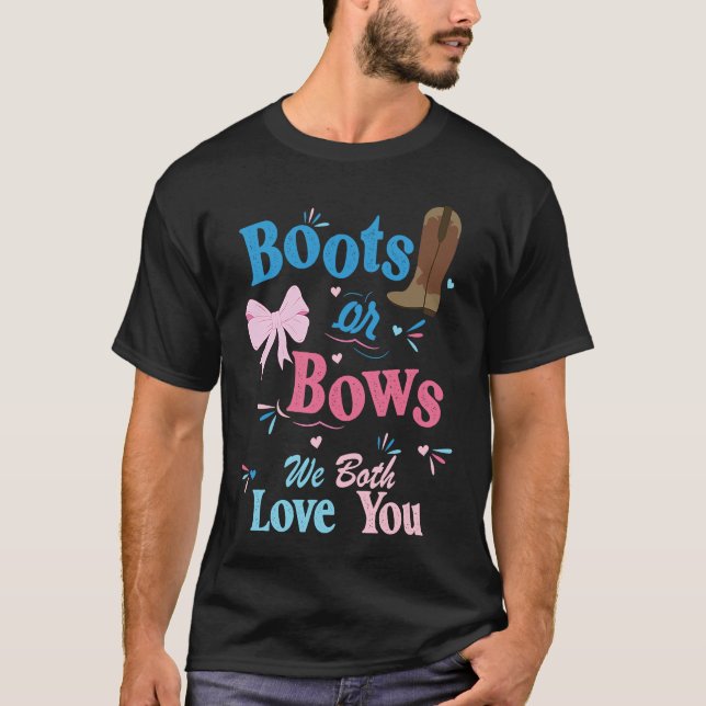Camiseta Boots Ou Arcos Que Ambos Te Amos Festa De Revelaçã (Frente)