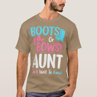 Camiseta Boots ou Arcos Tia Gênero Revelação Gravidez Anúnc