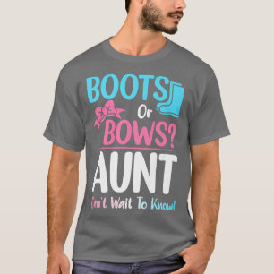 Camiseta Boots ou Arcos Tia Gênero Revelação Gravidez Anúnc