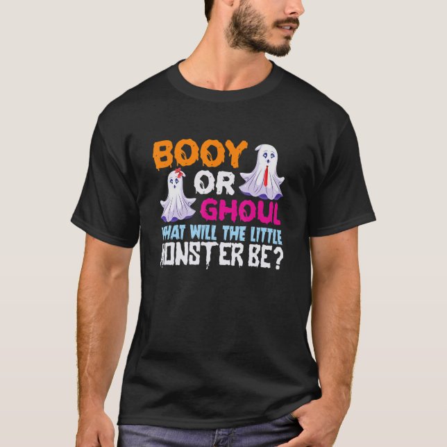 Camiseta Booy or Ghoul What Will The Little Monster Be (Frente)