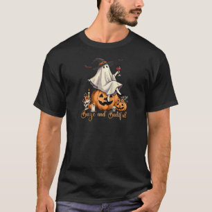 Camiseta Booze Halloween do Arco coquete do Bebendo Fantasm