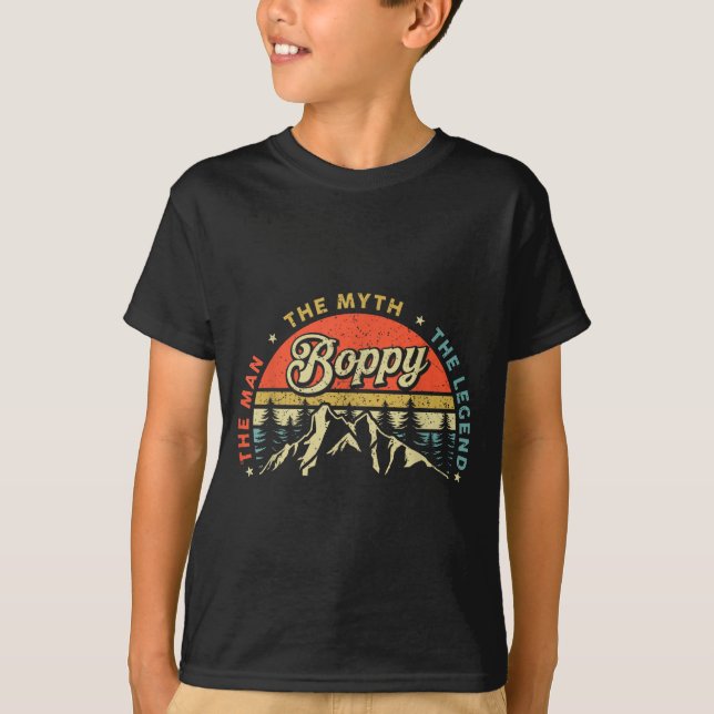 Camiseta Boppy Man Myth Legend Funny Father's Day Grandpa M (Frente)