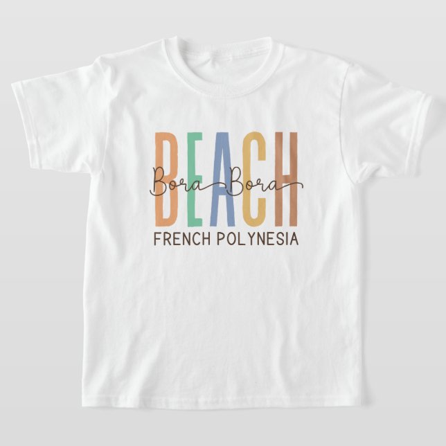 Camiseta Bora Bora Beach Polinésia Francesa (Areia) (Postura )