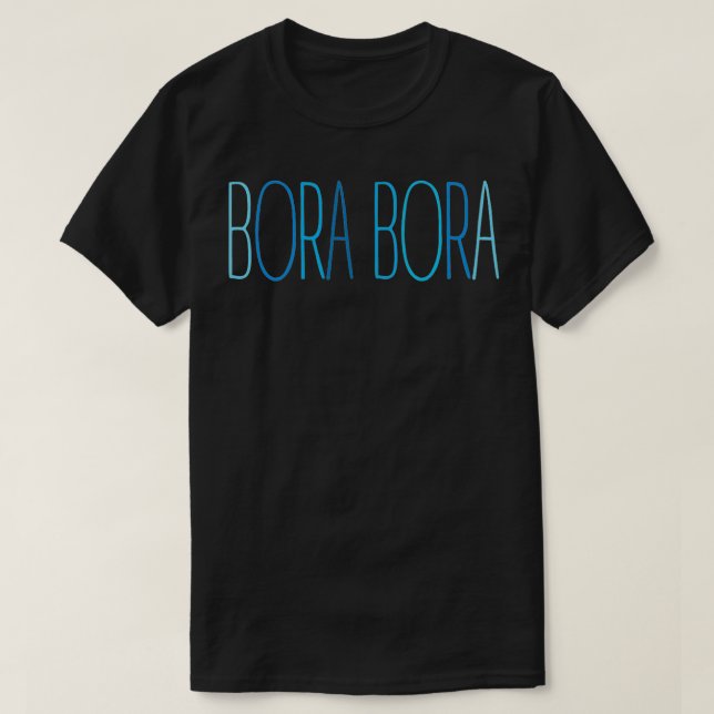 Camiseta Bora Bora Blue Lettering (Frente do Design)