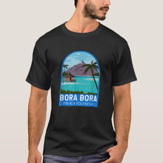 Camiseta Bora Bora Polinésia Francesa Viagem Retro Emblem V