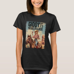 Camiseta Bora Lá É Hora do Vinho Cowgirl Bebedora Country
