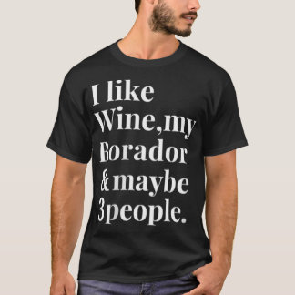 Camiseta Borador Funny Dog Owner Wine Lover Gift Women Men