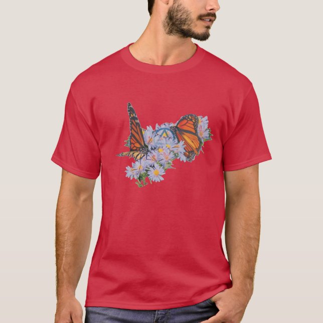 Camiseta borboleta3 com círculo triângulo 19 (Frente)