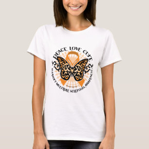 Camiseta Borboleta 2 tribais da esclerose múltipla