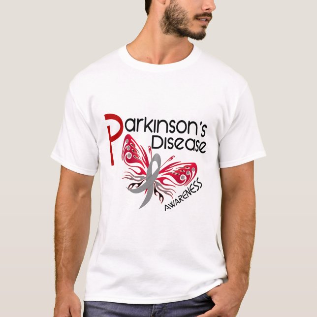 Camiseta BORBOLETA 3,1 da doença de Parkinsons (Frente)