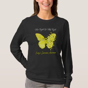 Camiseta Borboleta A luta dela é a lei Sarcoma da minha lut