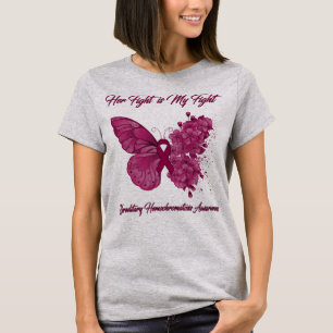 Camiseta Borboleta A luta dela é a minha luta Hemochr hered