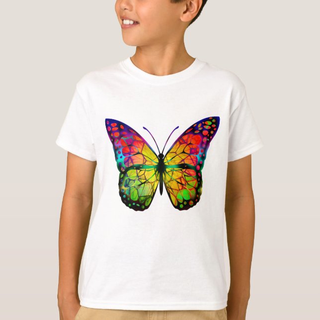 CAMISETA BORBOLETA ABSTRATA (Frente)