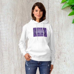 Camiseta Borboleta Abstrata Roxa com Asas Radiantes